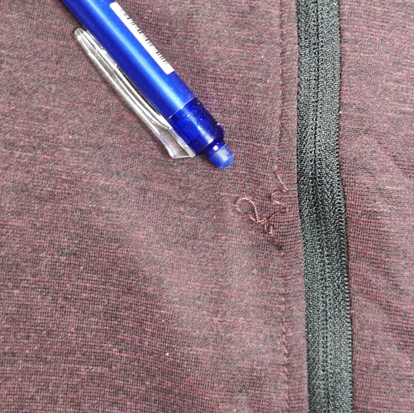 Burgundy Full-Zip performance hoodie Sz S/P - Picture 5 of 5